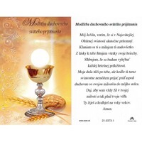Obrázok lam. (Mod. duch. sv. prijímania) s modlitbou