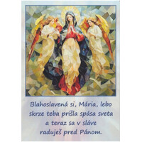 Obrázok s modlitbou  Modlitba ku Kráľovnej nebies