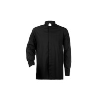 Kňazská košeľa čierná - dlhý rukáv