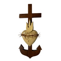 Drevorezba: Srdce, kotva, kríž