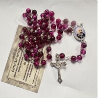 Ruženec s relikviou - sv. Páter PIO