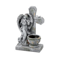 Anjel s krížom a črepníkom 