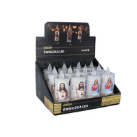 LED svieca s nálepkou