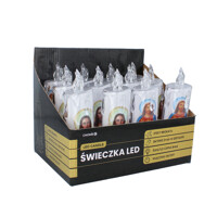 LED svieca s nálepkou