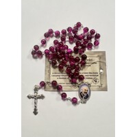 Ruženec s relikviou - sv. Páter PIO