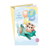 Pozdrav s textom Detský - otočný