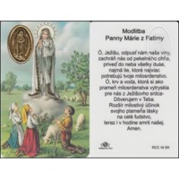 RCC kartička - Modlitba Panny Márie z Fatimy