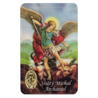 Kartička s medailou - Svätý Michal Archanjel
