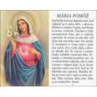 Obrázok lam. s modlitbou - Mária pomôž