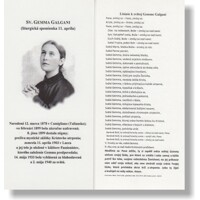 Záložka + litánie: Sv. Gemma Galgani