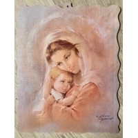 Obraz na dreve - Panna Mária s dieťaťom