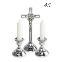 Komplet kríž a svietniky Benediktínsky 