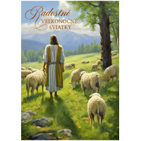 Pohľadnica veľkonočná s textom 3D efekt